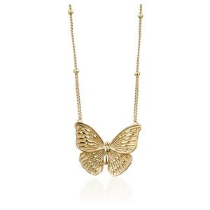 Strand is the brand. Gold plated. Vintage style butterfly necklace. 16”